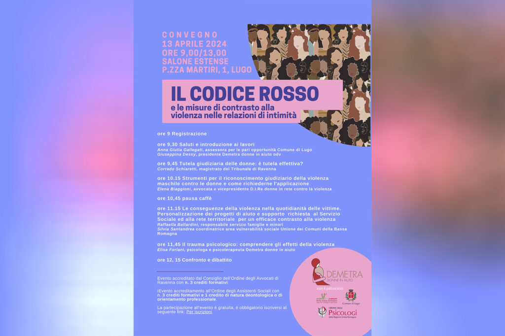 Il Codice Rosso: Convegno sulla lotta alla violenza nelle relazioni di intimità