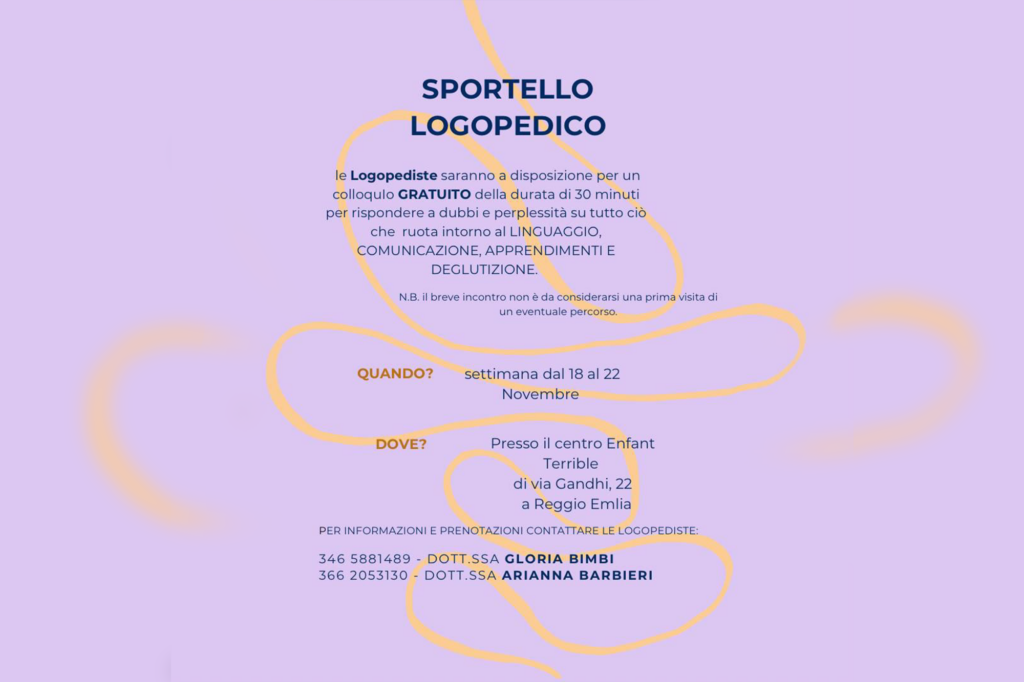 Sportello Logopedico: Consulenza Gratuita per Linguaggio, Comunicazione, Apprendimenti e Deglutizione
