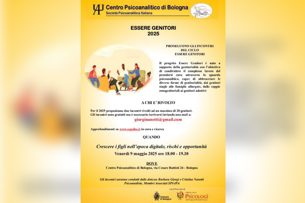 ESSERE GENITORI 2025 – Incontri gratuiti a Bologna