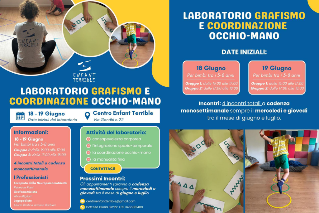 Laboratorio grafismo e coordinazione occhio-mano